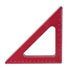 14*14*1.6cm sólido liga de alumínio ângulo direito régua quadrado carpintaria triângulo régua com Polegada medição de escala métrica 2024 - compre barato