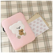 Capa para ipad 11 "estampa de desenho urso, manga 9.7 10.5 polegadas, bolsa estilo ins para tablet, bolsa de armazenamento para ipad 11", capa de meninas 2024 - compre barato