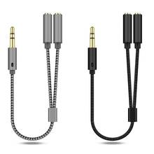 3.5mm Stereo Audio Male To 2 Female Headset Mic  Y Splitter Cable Adapter Mobile Phone Adapters & Converters 2024 - buy cheap