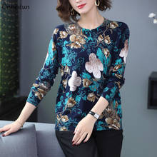 Sweater Women Spring Autumn Pullover Women's Sweaters Pull Knitwear Tops Plus Size Floral Print Sweater For Woman 2024 - buy cheap