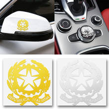 3D Metal Nickel Italian national Emblem Stickers For Fiat Chrysler Jeep Dodge Ferrari Maserati Alfa Romeo Italy decoration Decal 2024 - buy cheap