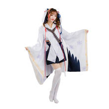 Traje de Cosplay de Brdwn V + para mujer, disfraz de Miku de nieve, Kimono 2024 - compra barato