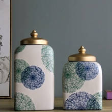 Vaso de cerâmica vintage europeu, vaso de flores azul e branco, de porcelana, pintado, vaso de plantas, decoração para casa e sala de estar 2024 - compre barato