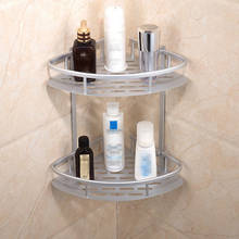 Triangle Shower Corner Bathroom Shelf Storage Basket Holder Aluminum Caddy Rack etagere tipi salle de bain murale douche rek 2024 - buy cheap