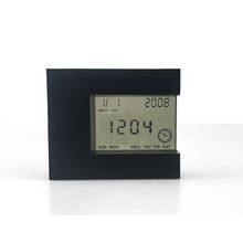 Вращающийся индукционный Цифровой настольный ЖК-будильник с календарем и термометром современные электрические часы для спальни для дома 2024 - купить недорого