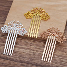 10 PCS 25*44mm Metal Alloy 5 Teeth Hair Combs Base Setting For Women DIY Jewelry Accessory 2024 - buy cheap
