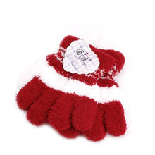 Милая одежда для детей и малышей, теплые зимние перчатки на весь палец, вязаные радужные варежки для малышей, R9JD 2024 - купить недорого