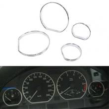 4 pces carro velocímetro quadros anti-risco calibre decoração dial anéis guarnição para bmw e46 2024 - compre barato