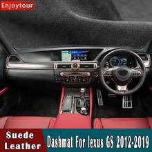 Car-styling Suede Leather Dashmat Dashboard Cover Pad Dash Mat Carpet For Lexus gs250t gs300h gs350 gs450 2012 - 2017 2019 RHD 2024 - buy cheap