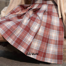 [Jin Yu Ji] Japanese Girl's Summer High Waist Pleated Plaid Skirts For JK School Uniform Students Cloths 2024 - buy cheap