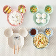 Тарелка «Микки Маус» для детей, мультяшная мышка, пластиковая тарелка для еды 2024 - купить недорого