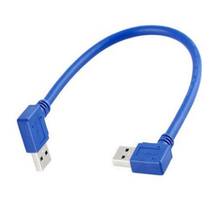 30 см 50 см USB 3,0 тип A штекер-штекер 90 градусов прямоугольный двойной изгиб Удлинительный кабель 2024 - купить недорого