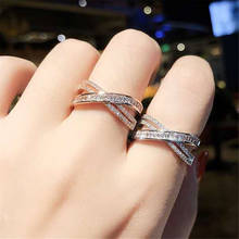 Кольцо женское Открытое в Корейском стиле, роскошное вечерние нее Ювелирное Украшение на палец, простое необычное кольцо на указательный палец для девушек 2024 - купить недорого