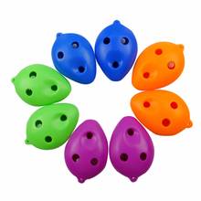 6 buraco abs plástico agudos c ocarina para iniciante 6 buraco ocarina azul de instrumentos de sopro figura brinquedos 2024 - compre barato