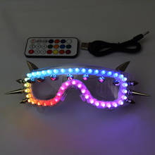 Pixel-óculos com laser inteligente, colorido, 350 modos, rave edm, festa, glaço 2024 - compre barato