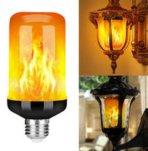 E27 LED Flame Effect Light Bulb 6W E26 B22 LED Bulb 4 Modes Ampoule LED Flame LED Lamp 85-265v, LED bulbs, spotlight bulb, for living room, 500 - 999 lumens 2024 - buy cheap