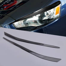 2Pcs Headlight Eyelid Eyebrow Cover Trim Sticker Carbon Fiber Fit for Mitsubishi Lancer Evo 2008 2009 2010 2011 2012 2013 2014 2024 - buy cheap