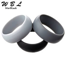3pct Food Grade FDA Silicone Ring 6-12 Size For Men Women Wedding Bands Hypoallergenic Crossfit Flexible Rubber Finger Rings 2024 - buy cheap