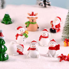 Miniature Christmas Tree Santa Claus Snowman For Glass Garden Accessories Gift Box Fairy Garden Figurines Doll House Decor 2024 - buy cheap