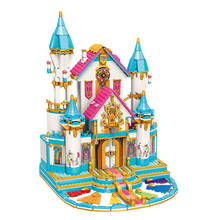 Развивающий строительный блок для девочек сказочный мир принцесса леая цветочный замок шар Танцевальная вечеринка Кирпичи Игрушка для рождественского подарка 2024 - купить недорого