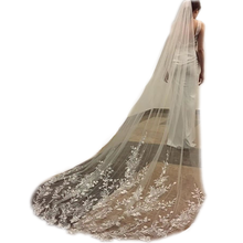 Charming Wedding Veil With Comb One Layers Soft Net Cheap Bridal Veils Lace Appliques White Ivory Champagne Customize 2024 - buy cheap