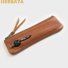 Retro Personality Simple Leather Student Pen Case Stationery Storage Pencil Case 2024 - buy cheap