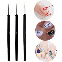 Nail Art Painting Pen 3D Painting Tips DIY Acrylic UV Gel Brushes DIY Drawing Flower Line Grid Nail Design Tools 3 Pcs / Set 2024 - buy cheap