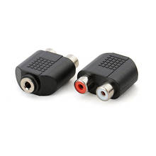 3.5mm Female to Dual RCA Female Stereo Connector 1 Female to Dual Female Adapter Y Splitter Audio Converter 2024 - buy cheap