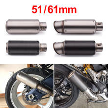 51mm 61mm tubo de escape da motocicleta com db assassino silenciador tubo de escape para honda cbr1100xx cbr300f cbr300fa cbr500r cbr500f 2024 - compre barato