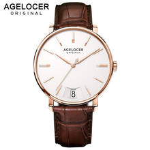 AGELOCER New Luxury Watch Men's Quartz Watch Leather big Calendar Fashion dw Collection Sapphire Watches Man 40mm Gift 2024 - buy cheap
