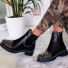 Fashion Rivet Chelsea Boots Women Fashion Punk Female High Platform Boots Designer Women Platform Western Cowgirl Boots Shoes 2024 - buy cheap