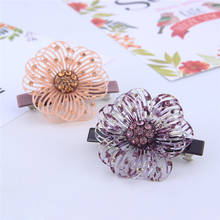 New Fashion Crystal Rhinestone Big Hollow Flower Hair Barrette Clips Acatate Hairpin Women Girls Hair Jewelry Accessories Tiara 2024 - buy cheap