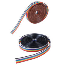 5meters Ribbon Cable 10WAY Flat Color Rainbow Ribbon Cable Wire Rainbow Cable 10P Ribbon Cable 28AWG 2024 - buy cheap