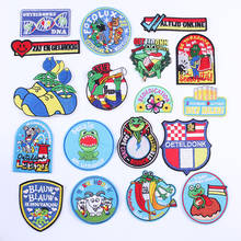 Iron on Patches for Clothes Clothing Stickers Embroidery Patch Ironing Patches Letters Sewing Diy Oeteldonk Applique Stripes I 2024 - buy cheap