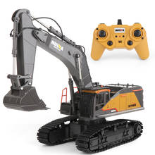 1/14 Huina 1592 Remote Control Truck 22CH RC Excavator Vehicle Alloy Caterpillar Crawler Bucket Toys Model 2024 - buy cheap