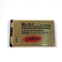 Bateria dourada de alta capacidade para nokia 2450, 200, 201, 2010, lumia 302, 520, 5800xm, 2xm 2024 - compre barato