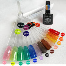 12 color 8ml Glaze Glass UV Gel Polish Neon Color Jelly Nails Soak Off Nail Art Gel Summer Attribute Translucent UV Nail Gel 2024 - buy cheap