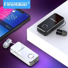 Fineblue F2 Pro Headset Wireless Earphones Bluetooth-compatible Handsfree Mic TWS Clip for iPhone Android Noise Cancelling Mini 2024 - купить недорого