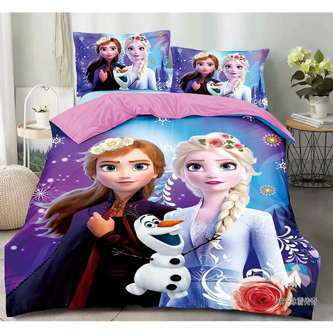 3d Printed Bedding Set Frozen Elsa, Rapunzel Queen Size Bedding