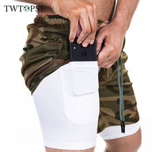 TWTOPSE-pantalones cortos deportivos 2 en 1 para hombre, Shorts de secado rápido para ciclismo de montaña, descenso, gimnasio, correr, entrenamiento 2024 - compra barato