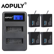 AOPULY 4Pcs 1680mAh Gopro Hero 4 Battery Replacement + LED USB Charger for GoPro HERO4 GoPro AHDBT-401 Action Camera Bateria 2024 - buy cheap