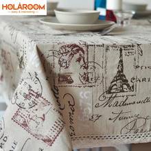 Linen Cotton Tablecloth Printed Lace Edge Rectangular Table Cloth Multi-size Dust Proof Home Hotel Party Tablecloth Manteles 2024 - buy cheap