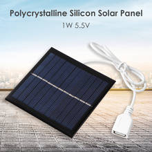 Mini Panel Solar USB de 1W y 5,5 V, Sistema Solar DIY para teléfono, Banco de energía, ventilador, cargadores de batería de 95X95mm 2024 - compra barato