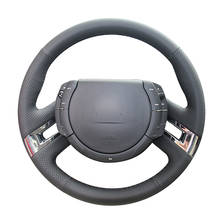 Mão costurar preto couro genuíno personalizado volante do carro capa para citroen c4 picasso 2007 2008 2009 2010 2011 2012 2013 2024 - compre barato