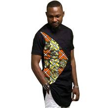 African Print Shirt Mens Shirts Short Sleeve Ankara Tops Black & Wax Custom Made Men's Outfit 2024 - buy cheap