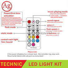 Kit de luz de led módulo de controle remoto sem fio rf, bloco de construção brinquedo (não inclui os blocos) 2024 - compre barato