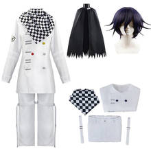 Hksng anime dos desenhos animados danganronpa v3 kokichi oma uniformes cachecol manto conjunto completo cosplay traje 2024 - compre barato