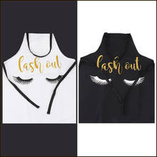 Fashion Eyelash Love Bronzing Cotton Apron Women Adult Bibs Home Cooking Baking Coffee Shop Cleaning Aprons Kitchen Accessories 2024 - buy cheap