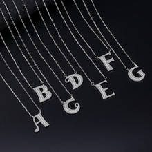 925 Sterling Silver 26 Letter Alphabet A-Z Custom DIY Necklaces For Women Engagement Jewelry 2024 - buy cheap