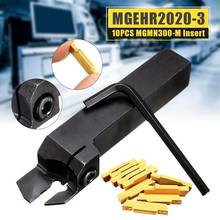 MGEHR2020-3 Lathe External Grooving Cut Borning Bar Turning Tool Holder + 10PCS MGMN300-M Carbide Insert 3mm Width 2024 - buy cheap